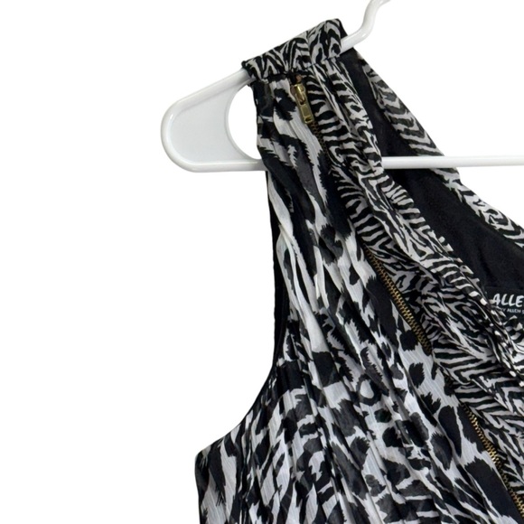 Allen B Schwartz Asymmetrical Black and White Dress. Size 6 - Picture 6 of 16